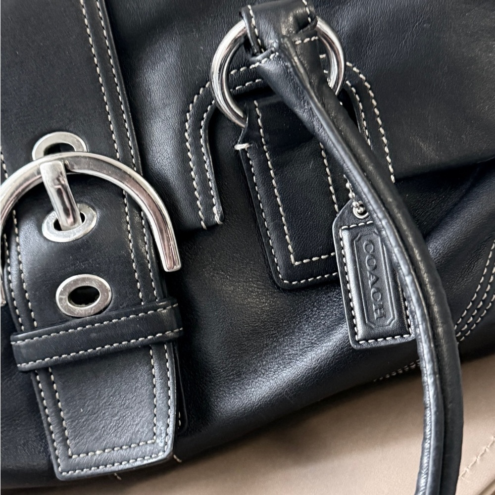 Coach Legacy Leather Slim Satchel (Style #10329). - Picture 5 of 9